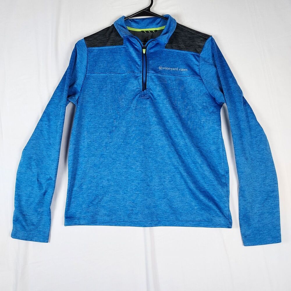 Vineyard Vines Men’s Shep Shirt L Blue Active ¼ Zip Pullover Performance